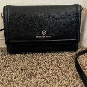 Michael Kors Black Pebbled Leather Crossbody